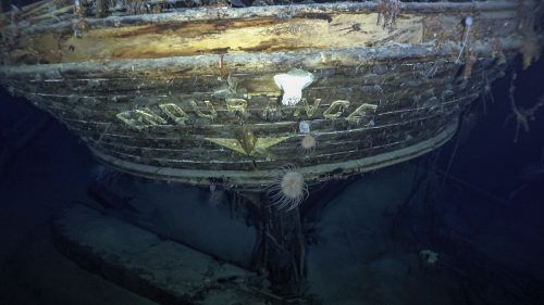 Die „Endurance“, deren Name noch auf dem Wrack zu lesen ist, wurde in 3008 Metern Tiefe gesichtet.  afp