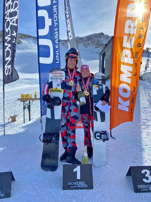Die österreichischen SBX-Meister: Alessandro Hämmerle und Pia Zerkhold. ÖSV