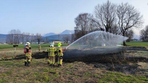 Die Trockenheit führte in Rankweil zu einem Wiesenbrand. fw Rankweil