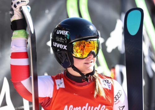 Erster Start und gleich einen Finalplatz ergattert: Skicrosserin Sonja Gigler. gepa