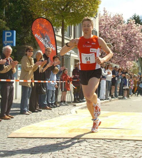 Florian Heinzle bei seinem Rekordlauf 2005 in Bludenz. VN-Stiplovsek