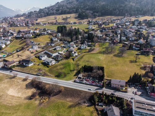 Im Feldkircher Stadtteil Tisis erfolgen die nächsten Vorbereitungsarbeiten für den Bau des Großprojektes Stadttunnel. VN/Steurer