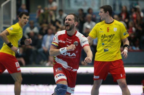 Luca Raschle und der Alpla HC Hard stehen zum elften Mal in der HLA-Finalserie und wollen gegen Krems den achten Titel in der Vereinsgeschichte holen. GEPA
