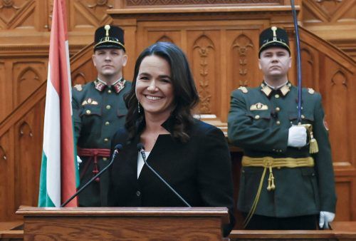 Katalin Novák wurde zu Ungarns neuer Staatspräsidentin gewählt.  AP