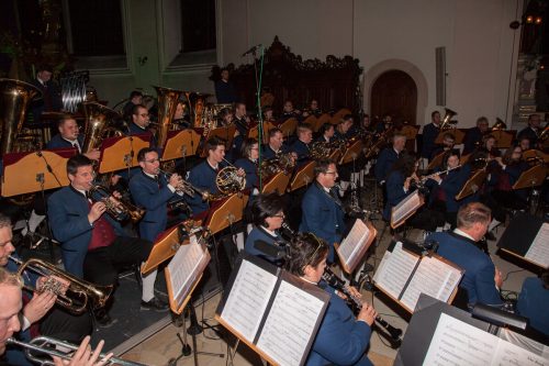 Konzert der Bürgermusik Höchst in der Rheinauhalle, heute, am 1. April.