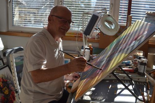 Kurt Bonner hat sich während des Lockdowns intensiver mit der Acryl-Malerei auseinandergesetzt. EM
