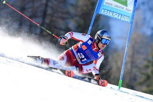 Mit mehr Zug im zweiten Riesentorlauf in Kranjska Gora: Patrick Feurstein. gepa