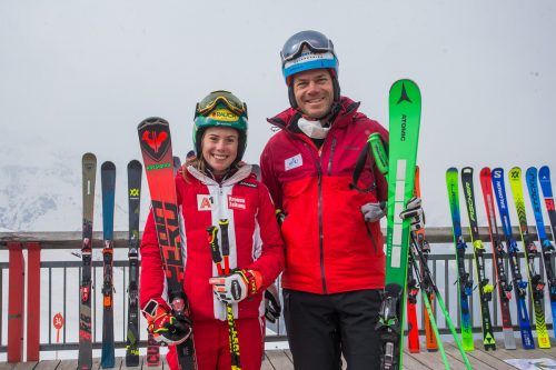 Olympiasiegerin Katharina Liensberger und Skirennläufer Michael Walchhofer. 