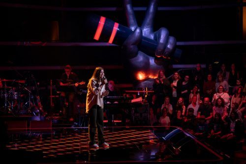 Solveig möchte mit dem Song „California Dreamin’“ von Sia überzeugen. SAT.1/Claudius Pflug