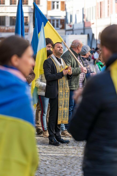 "Wir kämpfen für europäische Werte", sagte Vasyl Demchuk.