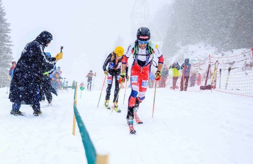 Bei widrigsten Wetterbedingungen sprintete der Montafoner beim Weltcupfinale im französischen Flaine auf Platz drei. oesv