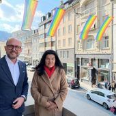 Bregenz bekennt Regenbogenfarbe