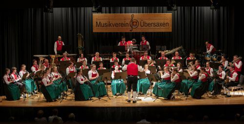 Der Musikverein Übersaxen beim Frühjahrskonzert 2022. MV Übersaxen/Gehrer
