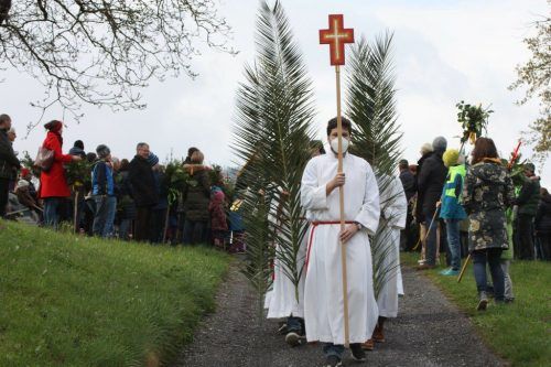 Die Palmprozession am Palmsonntag machte den Auftakt der Karwoche. 