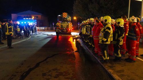 Die Wehr der Marktgemeinde Götzis bei einer großangelegten Feuerwehrübung im Oktober des vergangenen Jahres. Egle