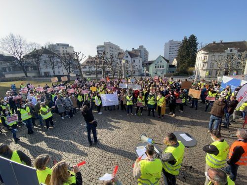 Elementarpädagoginnen protestierten gegen ihre Arbeitsbedingungen. VOL/Mayer