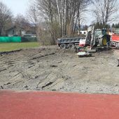 Aufschlag für Beachvolleyballplatz