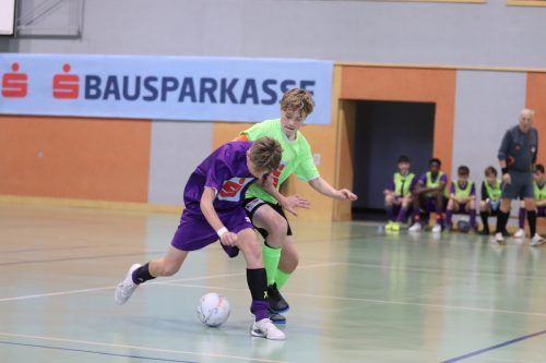 Szene aus dem Halbfinale mit Mehrerau-Kapitän Noel Gunz (grünes Trikot). Veranstalter