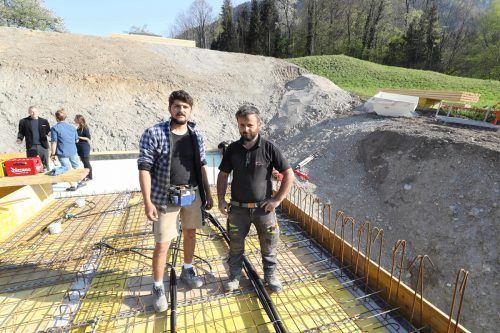 Yilziz Fikret und Hüssein Özcan vom Hochbauunternehmen Sternbau.
