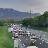 Schwerer Unfall auf der A14