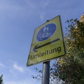 Umleitung des Rad- und Gehweges