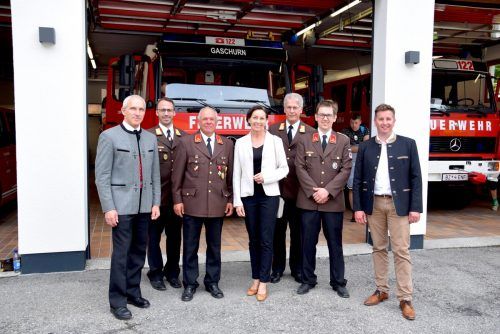 Der neue Anbau des Feuerwehrhauses Gaschurn ist fertig. Auch neu: Der Kletterturm für die Bergrettung.