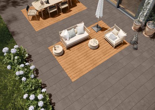 Die Kombination mit Terrassendielen ermöglicht einen großen Gestaltungsspielraum.  Osmo