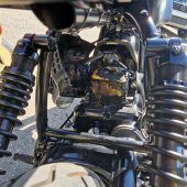 Batterie eines Bikes in Flammen