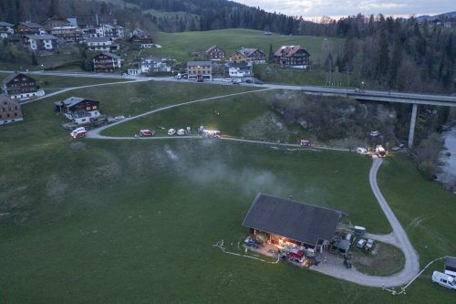 Eindrucksvolle Einsatzübung in Egg. Rotkreuzabteilung Egg