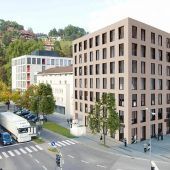 Siebenstöckiges Holz-Bürohaus in 14 Monaten