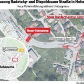 Innenstadtkreuzung in Hohenems wird umgebaut