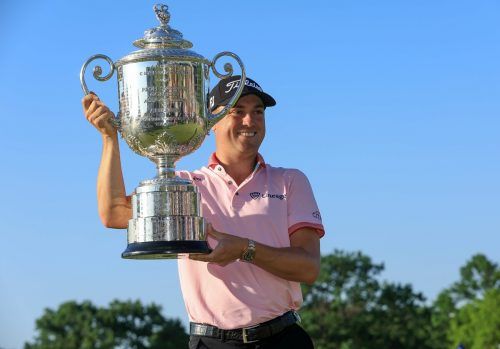 Justin Thomas setzte sich im Golf-Major des Jahres im Stechen durch. ap
