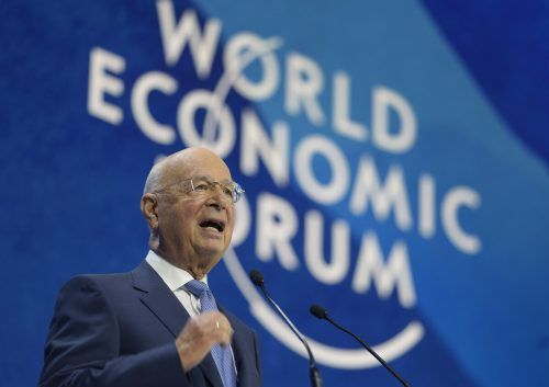 Klaus Schwab, Gründer des WEF, bei der Eröffnung der Tagung.  AP/Schreiber