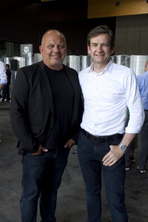 Lukas Konzett (l.) im Gespräch mit Wolfgang Rüf.