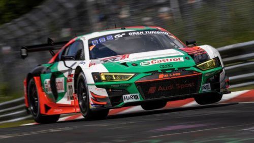 René Rast und seine Kollegen steuerten den Audi R8 auf dem Nürburgring auf den vierten Platz. audi