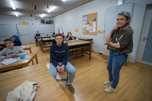 Valeria Rosenberger leistet an der Musikmittelschule Götzis als gebürtige Ukrainerin wertvolle pädagogische Dienste. VN/STEURER