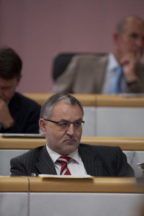 2011 im Landtag wirkte Rainer Gögele alles andere als entspannt.  VN/Hartinger