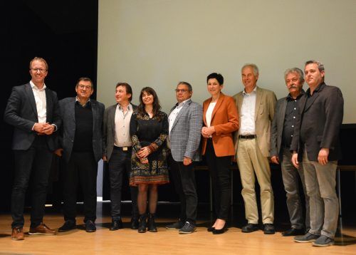 Bei der JHV der Regio Großes Walsertal anwesend waren Landesrat Christian Gantner, Willi Müller, Werner Konzett, Alexandra Martin, Stefan Nigsch, Andrea Schwarzmann, Josef Türtscher, Alwin Müller und Erich Kaufmann (v.l.). HAB