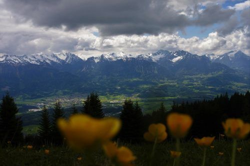 Blick von Übersaxen.  Andrea Sonderegger