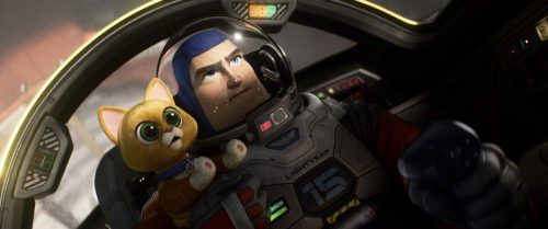 Buzz Lightyear und Weltraum-Roboter-Katze Socke auf großer Abenteuerreise im Weltraum.  AP