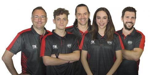 Das Dreierteam des UTTC Altach mit Falk Liebnitzky, Leon Wagner, Oliver Staffler, Viola Giesinger und Stefan Schulz (v. l.) wurde Mannschaftsmeister in der 1. Klasse. Verband