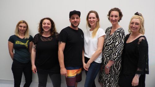 Das Team der Offenen Jugendarbeit Götzis: Marion, Margit und Wolfgang mit Leiterin Karin Außerer, Julia und Madlen. CEG(4)