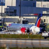 Flugzeug geriet bei Landung in Miami in Brand: drei Verletzte