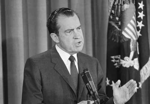 Der Rücktritt von Präsident Nixon war eine Konsequenz der „Watergate-Affäre“. AP
