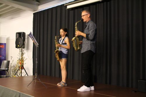 Die Klasse von Jürgen Müller spielte beim Konzert in der Museumswelt die verschiedensten Stücke. He