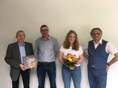 Direktor Gerald Fenkart, Anna Sophia Wachter, Ernst Aßmann und Jakob Galehr.