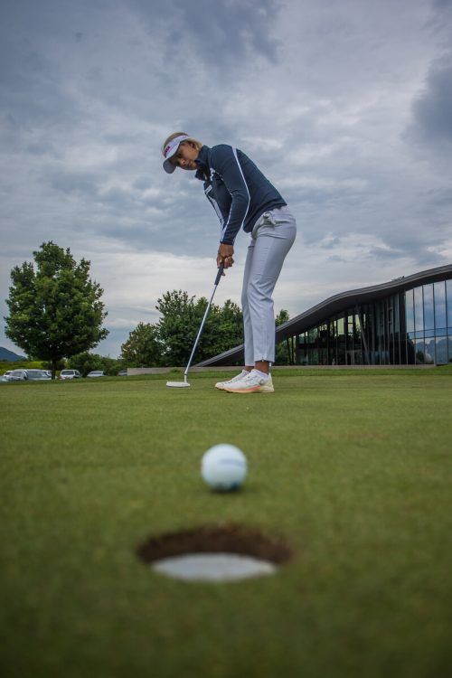Düringer investiert viel Trainingsarbeit ins Spiel mit dem Putter.