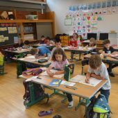 Interaktive Schultafel im Einsatz