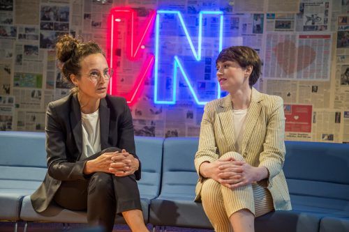 Eva Hammerer und Sigrid Maurer kamen zum Doppelinterview in die VN-Redaktion.  VN/Steurer