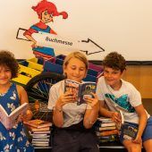 Malea, Nicklas und Marlon werden ab heute die Buch am Bach besuchen. »a5, Extra